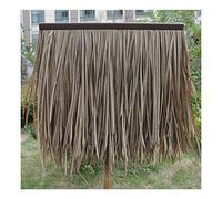 Artificial Thatch Tile Fake Straw Simulation Thatch Tiles Antique Brick Decorative Garden Scenery Artificial Thatch Roof Decoration Palm Grass Thatch Roll(Yellow b,4pcs)