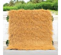 Artificial Tiki Thatch Roofing,Fireproof Mexican Grass Tropical Party Decorations,Synthetic Thatch Grass Roof,Simulation Palm Thatch,Fake Straw Roll For Tiki Hut(0.5x17m(19.7x669.3in))