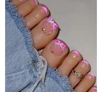 Artificial Toenails Star Pearls Shines Nails Art For Daily Party Multipurpose Quickly Fit Travel Nail Art Kit