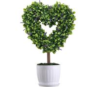 Artificial Topiary - 65 cm Plant for the Feast of Saint with Poles - Artificial Topiary Heart Shape with Spike, for Garden Pot Planted Yard All Seasons Lawn Spring Wedding S