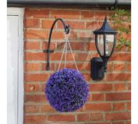 Artificial Topiary Ball Hanging Fake Flowers Vivid Violet Marco Paul Purple One Size