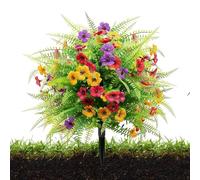 Artificial Topiary Ball Plant,23 Inch Realistic Fade-Proof Weatherproof - Artificial Trees with Colorful Flowers,for Garden Pathway Wedding Housewarming Landscape Enthusiasts