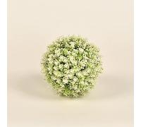 Artificial Topiary Balls, Realistic Fake Boxwood Topiary Leaf Plants Ball, Lifelike Faux Plants Decoration Patio Garden Indoor Outdoor, Easy to Assemble(White,18cm)