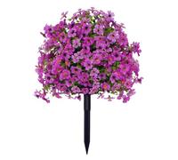 Artificial Topiary Balls - Shrubs Bushes Plants Flowers with Spike | Artificial Bush | Other Topiaries Artificîal Outdoor | 23in Realistic Flower Trees Purple Ball Plants for Door d'Ingr