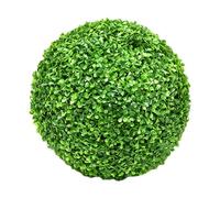 Artificial Topiary Balls, UV Resistant Non-Fading, Round Fake Boxwood Topiary Plants, Green Boxwood Topiary Ball, Indoor Outdoor Hanging Decorative Faux Buxus Grass Balls for Home Balcony