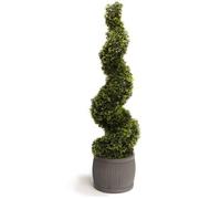 Artificial Topiary Grass Spiral Swirl Bush 120cm Primrose Green One Size