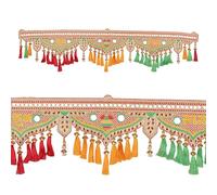 Artificial Toran Flower Design Garland Door Toran Decorative Hanging Bandanwar for Parties Indian Wedding Puja Pooja Festival Theme Décor Traditional Bandhanwar Home Entrance Temple Mandir(Size:-34")