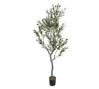 Artificial Tree 120Cm/3.9 Ft Fake Tree Artificial Olive Tree Lifelike Artificial Plant For Home Indoor And Outdoor Fake Plants Decor