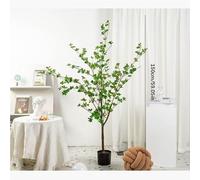 Artificial Tree 150Cm/4.9Ft Fake Tree Realistic And Natural Artificial Trees With Black Pot Simulation Tree For Home Garden Artificial Plant