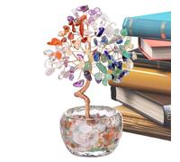Artificial Tree - 21" Desktop Healing Money Tree Energy Wealth Decor Good Luck Spiritual Sculpture | Multi Functional Decoration for