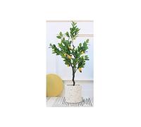 Artificial Tree 4ft Artificial Plant Lemon Tree Fake Trees in Pot Faux Tree Greenery Plants Indoor Outdoor Decor Decorate (D 120cm)