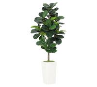 Artificial Tree in High Pot, Artificial Plant with Artificial Green Leaves, Easy-Care Decorative Plant, for Patio and Living Room