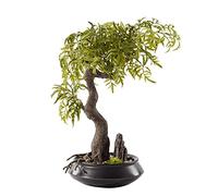 Artificial Trees Artificial Bonsai Tree New Chinese-Style Green Simulation Plant Indoor Living Room Office Desktop Simulation Tree Ceramic Flower Pot Simulated Pine