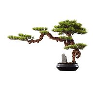 Artificial Trees Artificial Plants Bonsai Pine Tree, Artificial Household Welcoming Pot Plants, Japanese Pine Desktop Display Simulation, Zen Garden Decoration Decor Simulated