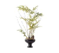 Artificial Trees Chinese Zen Artificial Green Plant, Porch Aisle Soft Decoration Japanese-Style Simulation Plant, Wenzhu Artificial Bonsai Ornaments Artificial Tree Simulated