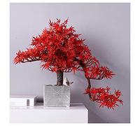 Artificial Trees Indoor Simulation Plant Decoration Living Room Welcome Pine Bonsai Green Plants Potted Desktop Cypress Fake Tree Decoration Ornaments 15.7In Simulated Pine,C