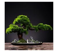 Artificial Trees Living Room Artificial Tree Bonsai Zen Artificial Tree Potted Plant Rockery White Sand Moss And Dead Wood Landscape Artistic Conception Simulated Pine,Gold