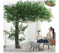 Artificial Trees Simulated Banyan Tree, with Real Wood Trunk, Artificial Plants Hotel Landscaping Tree Wishing Tree for Hotel Shopping Mall Floor,1,200 * 200cm
