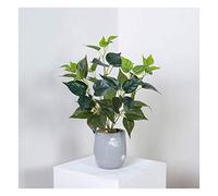 Artificial Trees Simulation Green Plant Small Bonsai Simulation Tree Home Office Decoration Small Simulation Tree Plastic Fake Flower Potted Plant Simulated Pine,Grey