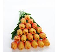Artificial Tulip Flowers Real Touch 20pcs - Orange 20 PCS