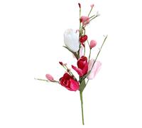 Artificial Tulip & Heart Berry Branch 42-44cm
