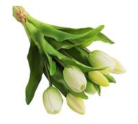 Artificial Tulip, Real Touch Latex Artificial Tulips Flowers Fake Tulips Flowers Wedding Bouquets for Wedding Home Garden Decoration