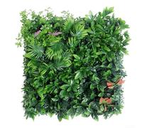 Artificial turf wall panel made of plastic for realistic green plant effect, suitable for home, cafe, and business wall decoration (C)