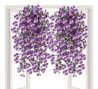 Artificial Vines Set, 2 Piece Realistic Leaf Garland, Decorative Hanging Vines Natural Style, Durable Plant Decor with Modern Look, Garden Decoration for Patio Porch Wall Balcony Courtyard
