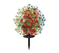 Artificial Violet Flowers With Faux Daisy And Eucalyptus Stems For Yard Lawn Wedding Decor Purple Rose Red Blue Silk Bouquet 56cm(7)
