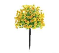 Artificial Violet Ground Flower Accent with Ground Nails for Placement in, Soil, or Potted Environments (E)