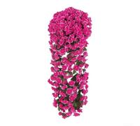 Artificial Violet Vine Hanging Flower Garland Plastic Trailing Plants Purple Vine Decoration for Wedding Backdrop Flowers Garden Hanging Greenery Indoor(2)