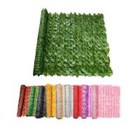 Artificial Wall Plants for Outdoor Decor100 Pcs Green Plastic Cable Ties 50cm to 300cm Sizes Perfect for Balcony & Fence Decoration 100x200cm (3.3x6.6ft)