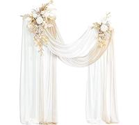 Artificial Wedding Arch Flowers Kit with Draping Fabric for Ceremony and Reception Decoration