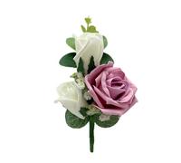 Artificial Wedding Flowers Hand-made by Petals Polly, FOAM ROSE CORSAGE/BUTTONHOLE IN DUSKY PINK & IVORY