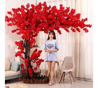 Artificial Weeping Cherry Blossom Tree, Large Purple Fake Tree for Wedding, Event, Party, Restaurant, and Mall Decoration