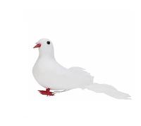 Artificial White Pigeon Crafts,Simulation Foam Peace Dove Handcrafts,Spread Wings Dove for Wedding Home Garden(2)