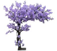 Artificial Wisteria Flowers Tree, Plastic Silk Flower Large Plants For Indoor Outdoor Décor, Maintenance-free And Easy To Assemble(3 * 3m/118 * 118in)