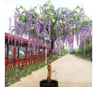 Artificial Wisteria Tree, Silk Flowers for Home Party Wedding Decor ， Indoor Outdoor Use