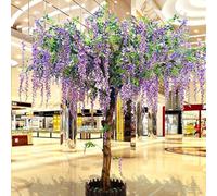Artificial Wisteria TreeLifelike Silk Flowers for Indoor/Outdoor Wedding Party Home DecorElegant Floral Arrangement for Events & Celebrations