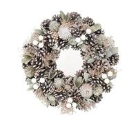 Artificial Wreath 30cm Soft Green Natural Look Festive Door Decor Realistic Foliage for Christmas Front Door Wall & Table Centrepiece Elegant Reusable Holiday Decoration Soft Green Natural Wreath (1)