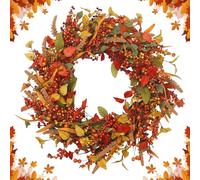 Artificial Wreath, Autumn Wreath - Artificial Fall Wreaths Berry Vine Wreath Fall Wreaths for Front Door Wreaths for Front Door Uk Wall Window Wedding Party Indoor Outdoor Wreath