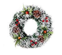 Artificial Wreath, Christmas Wreath, Traditional Front Door Wreath Hanging Decorative - Adorned with Select Cones andCedar Sprigs - Handmade
