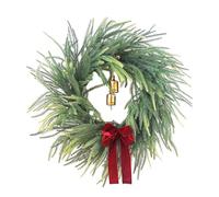 Artificial Wreath, Christmas Wreaths for Front Door, 24 Inch Real Touch Norfolk Pine Wreath for Winter Indoor&Outdoor Porch Window Wall Home Decor, Realistic Wreath for All Seasons