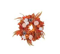 Artificial wreath white cucurbit maple leaf door hanging for outdoor front door, 20 inches (about 50 cm)(H004)