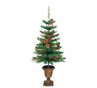 Artificial Xmas Tree Christmas Tree Green with Pine Cones Including Flower Pot Base Suitable for Home Decoration Faux Christmas Tree(Grün-120cm)