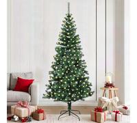 ArtificialChristmasTree with 300 LEDs Green 210cm PVC