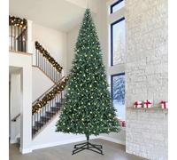 ArtificialChristmasTree with 300 LEDs Green 500 cm PVC