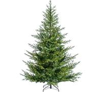 Artificially Decorated Fir Christmas Tree - Foldable Indoor/Outdoor Green Tree for Porches, Living Rooms, Offices - Easy Assembly (Style A)