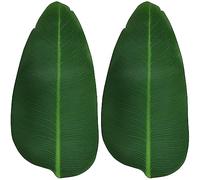 ARTIFIPLANT Large Banana Leaves, 8 Pcs Leaf Placemats,21.4'' Artificial Banana Leafs Decoration for Hawaiian Party Jungle Adventure Theme Party Decor Table Runner Centerpieces Placemat…