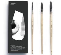 ARTIFY Professional Watercolour Brushes 100% Squirrel Hair, Master series, Mop Round Fine Tip Detail watercolour Paint brush Set for Watercolour/Gouache/Acrylic/Ink Painting